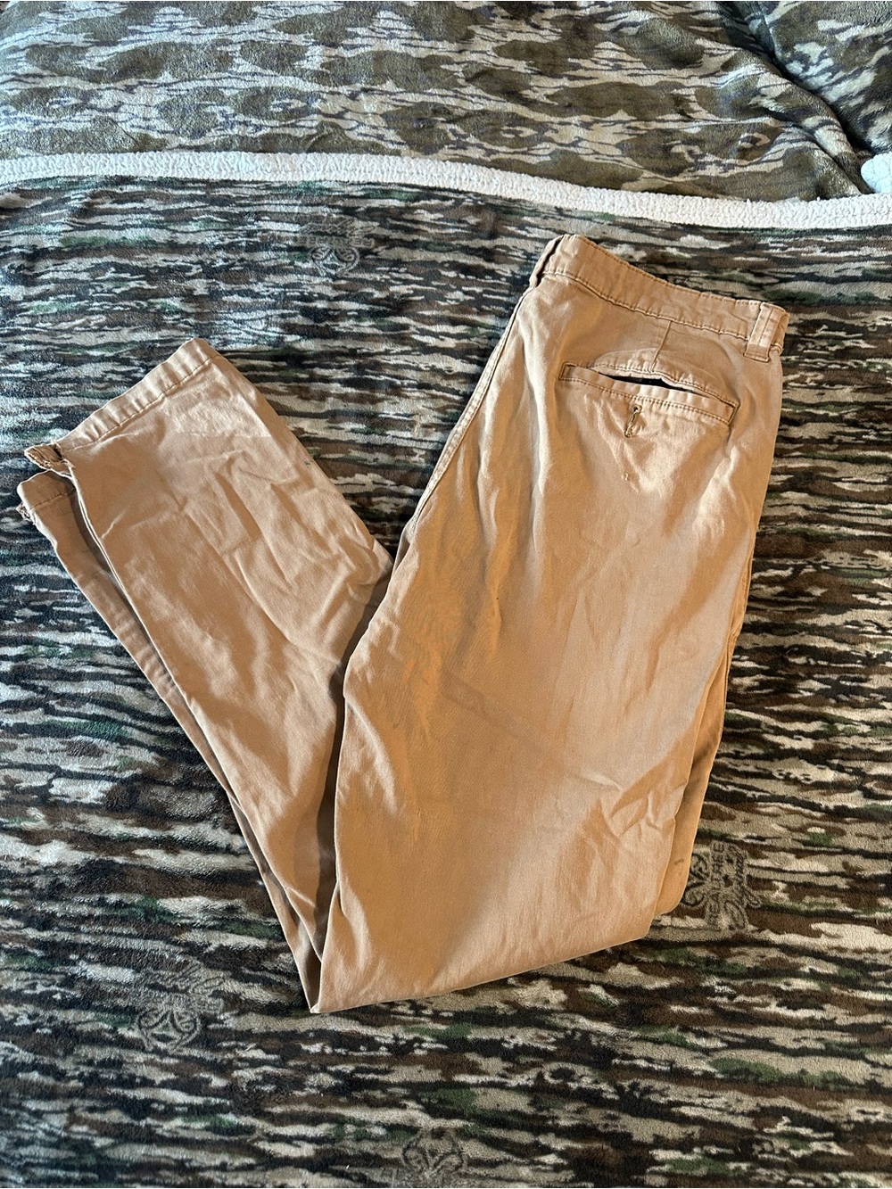 George Slim Straight Khakis